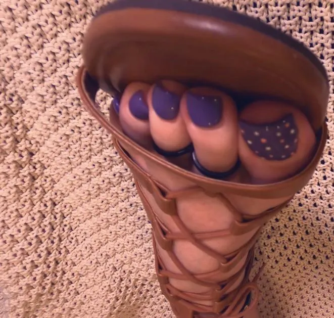 My toes in my sandals