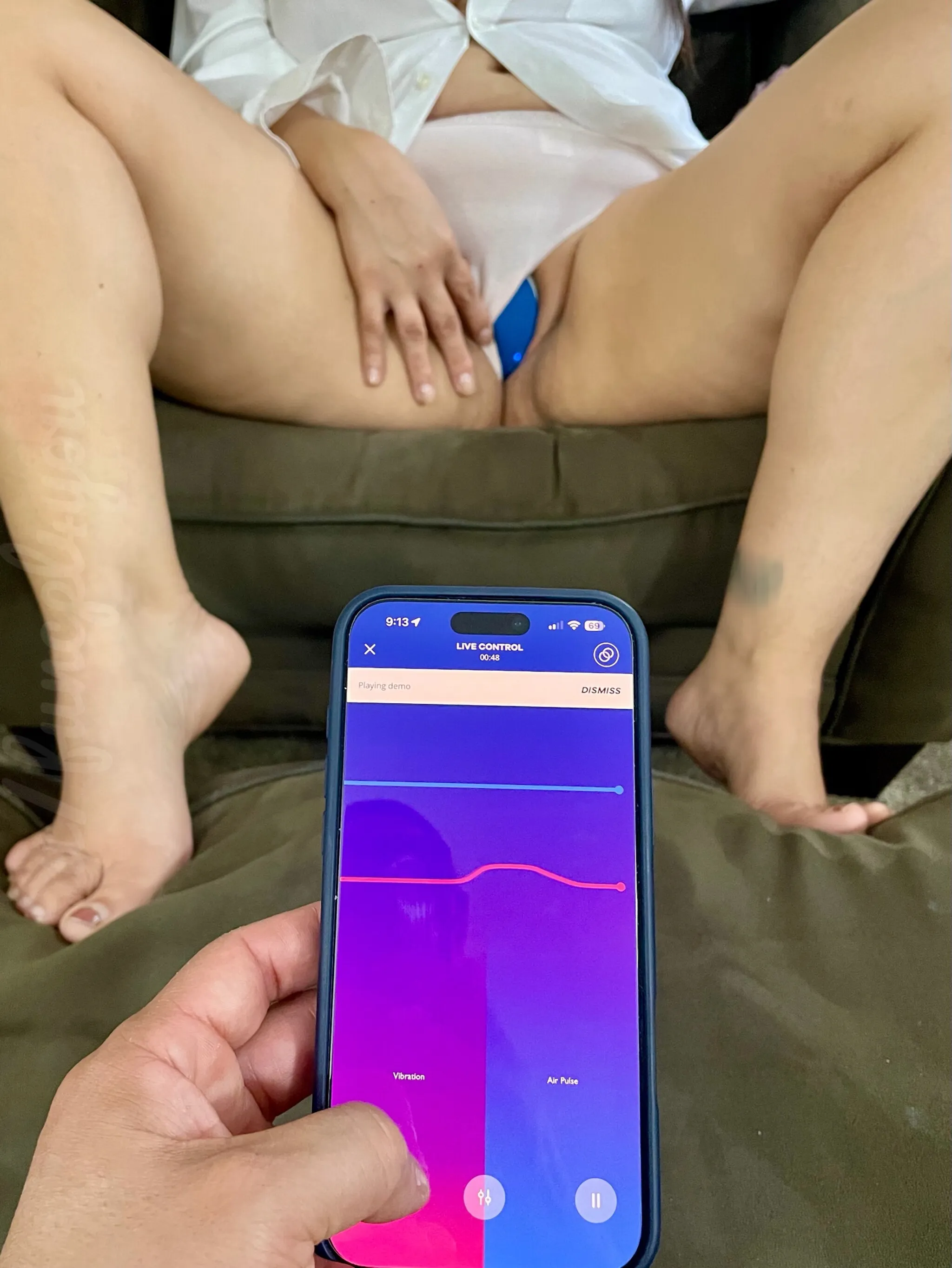 Pre-Gaming with the Satisfyer Double Love Wireless Couples Vibrator From The Happy Wife!🤤