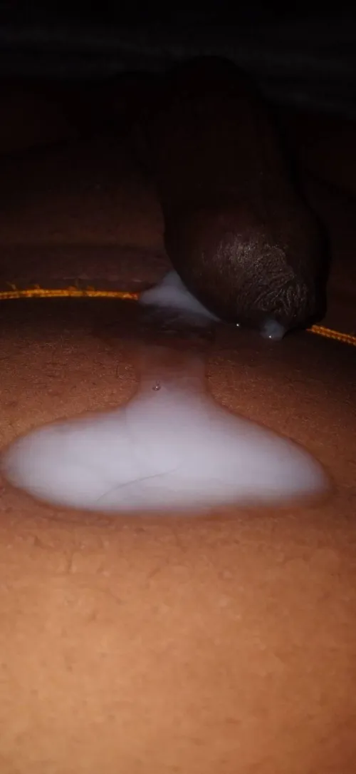 Cum into my belly button