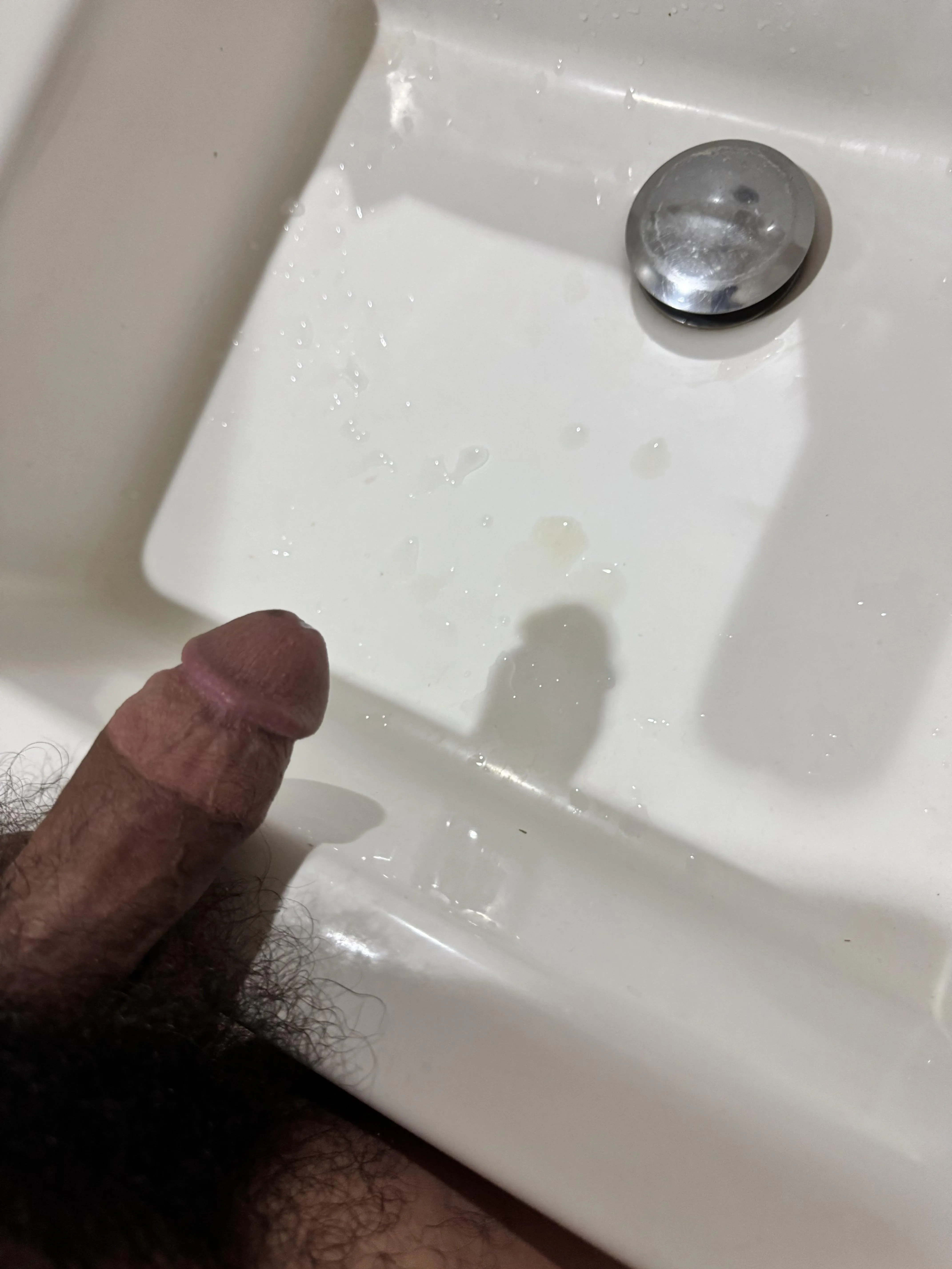 Hairy cock post-orgasm