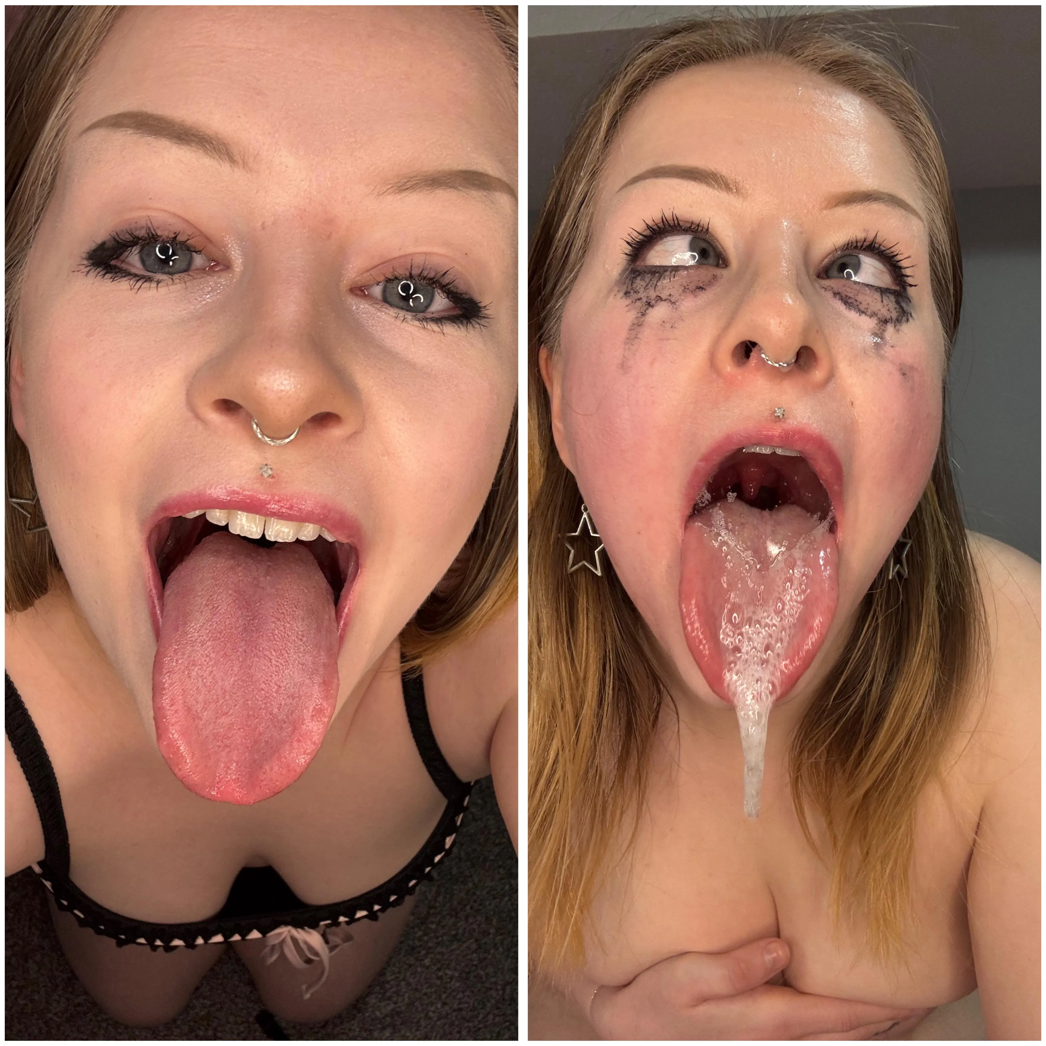 Me before deep throating vs. after