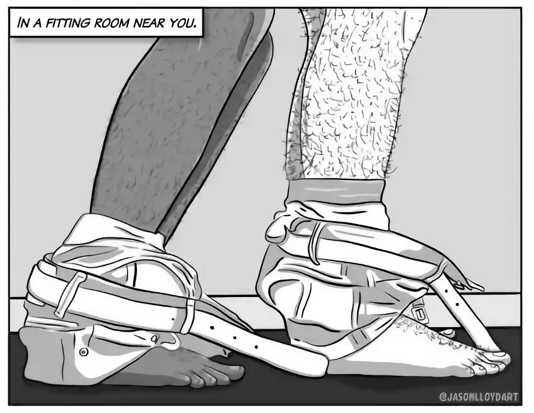 Part of green economy is sharing the same fitting room in order to save energy for lighting another