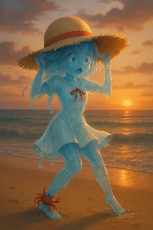 The crab is trying to go to the wrong water