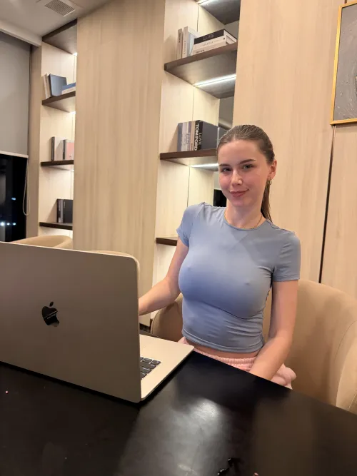 Braless in the office