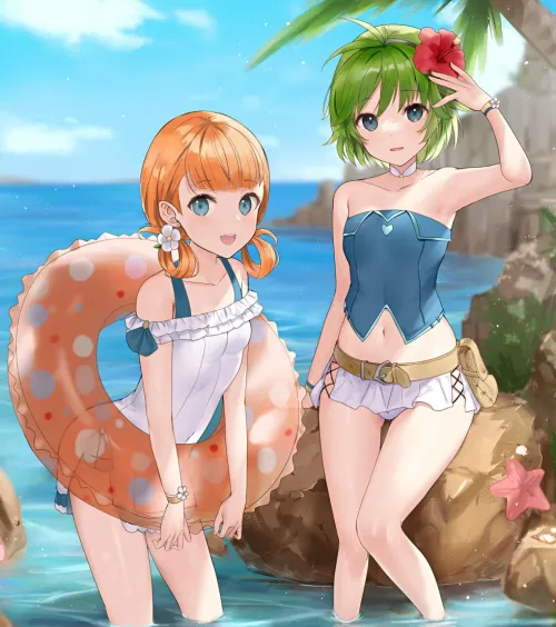 Nino & Annette having a casual beach day [Haru]