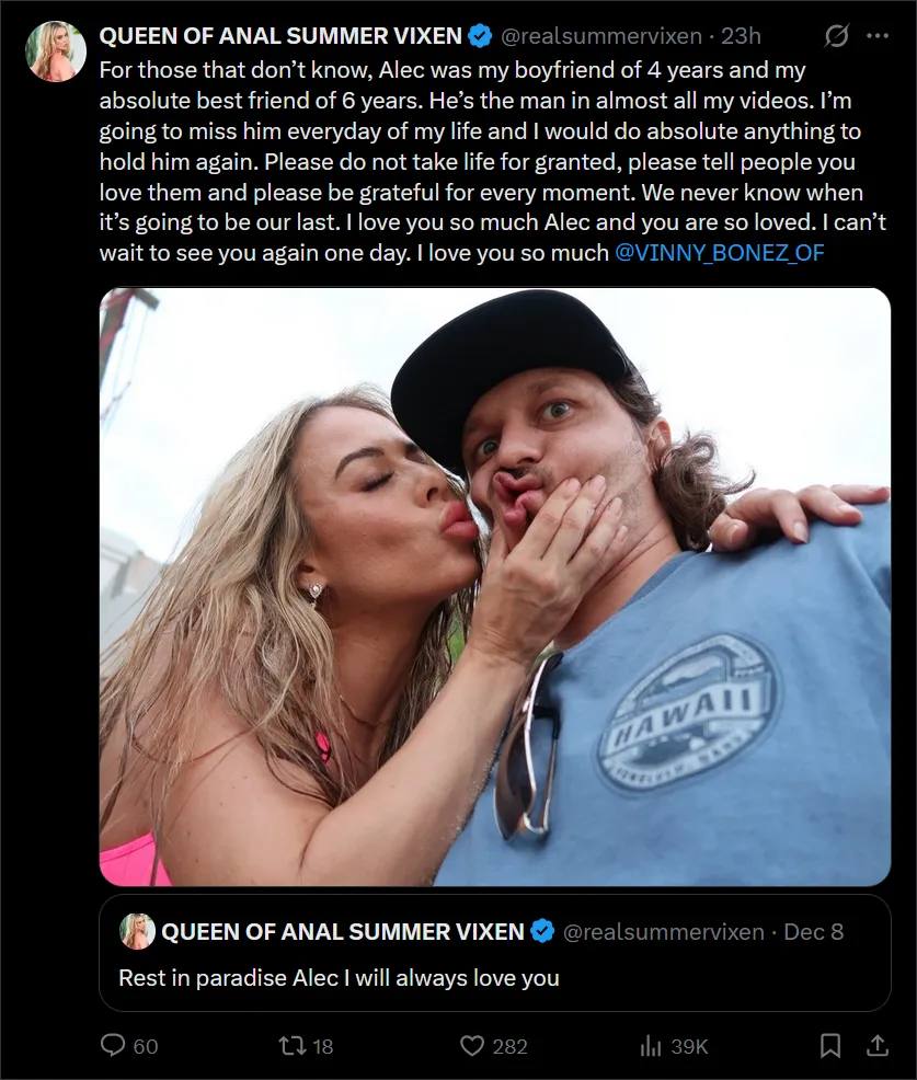 RIP Summer's boyfriend and co-star