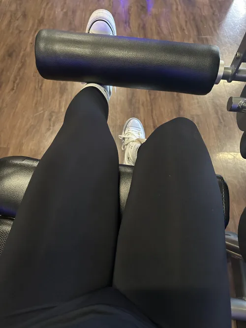 Working out with my white chucks at gym