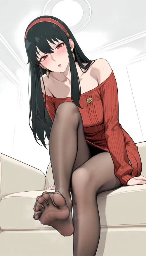 Yor getting ready to tease you with her feet