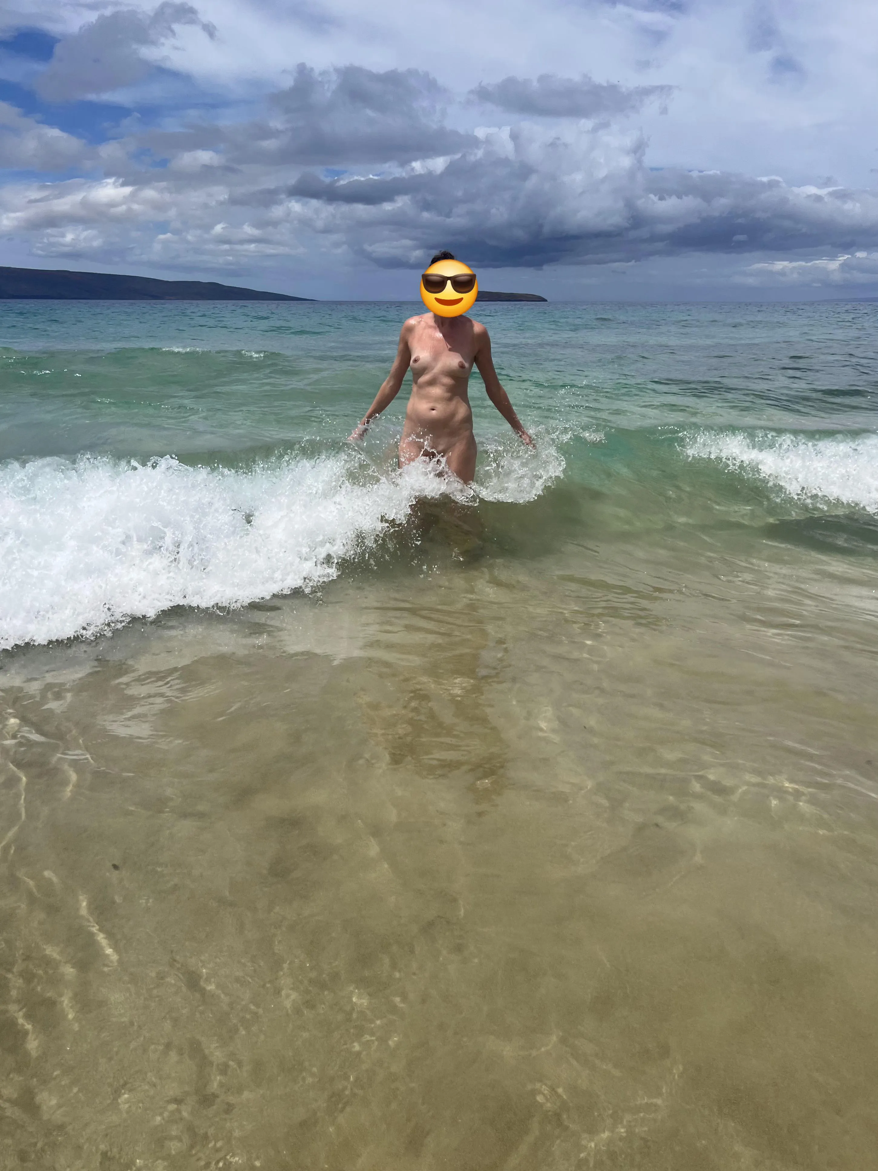 Emerging from the Ocean on Maui.