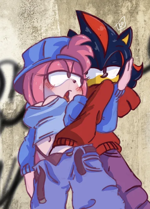 Quick ShadAmy sketch I did some time ago ! (Artist : TakHugo (me!!))