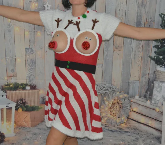 Festive boob holes - perfect for any seasonal party or the big day