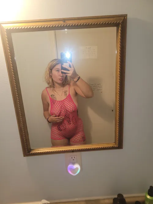 Sexy lingerie mirror selfie