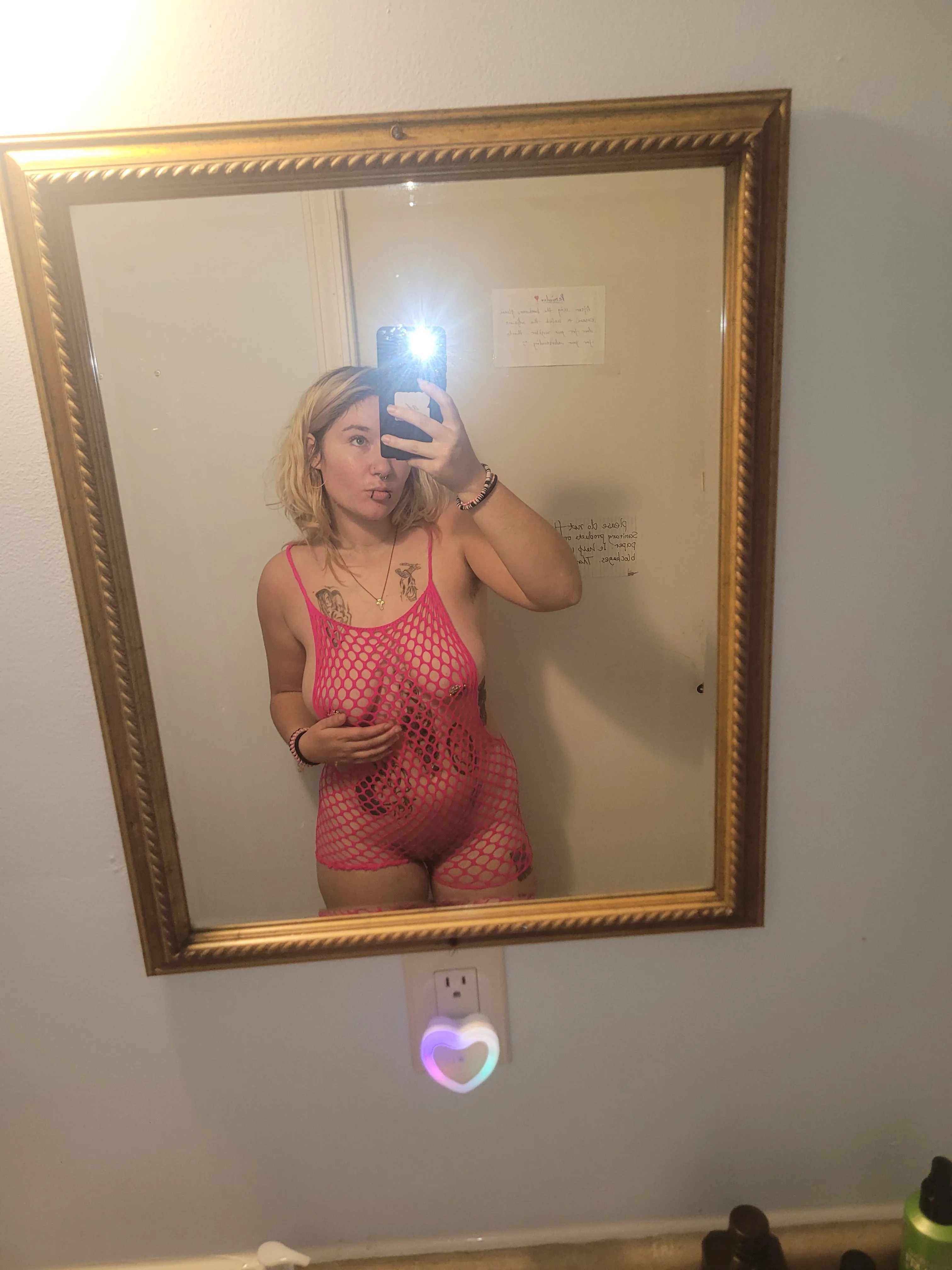 Sexy lingerie mirror selfie