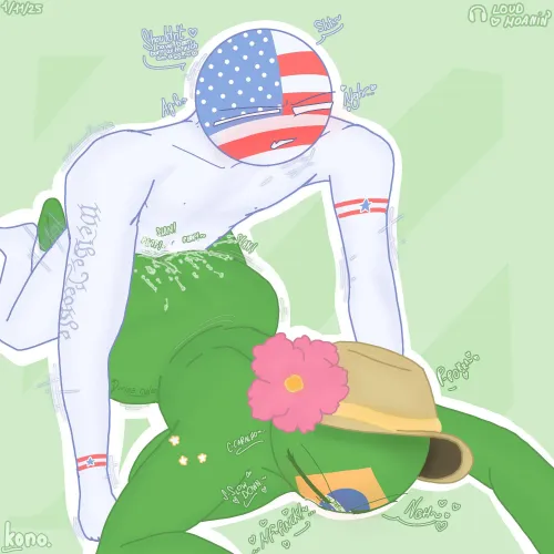 The effectiveness of the Brazilian method~.. To Ame, no other butt is as splendid as Brasilia's! (by @konoboyhe on 𝕏)