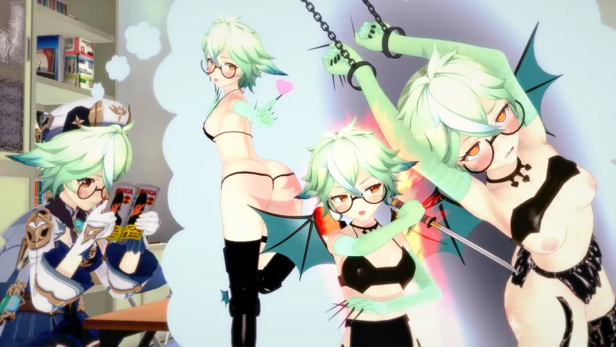 Thinking what Halloween costumes she should wear