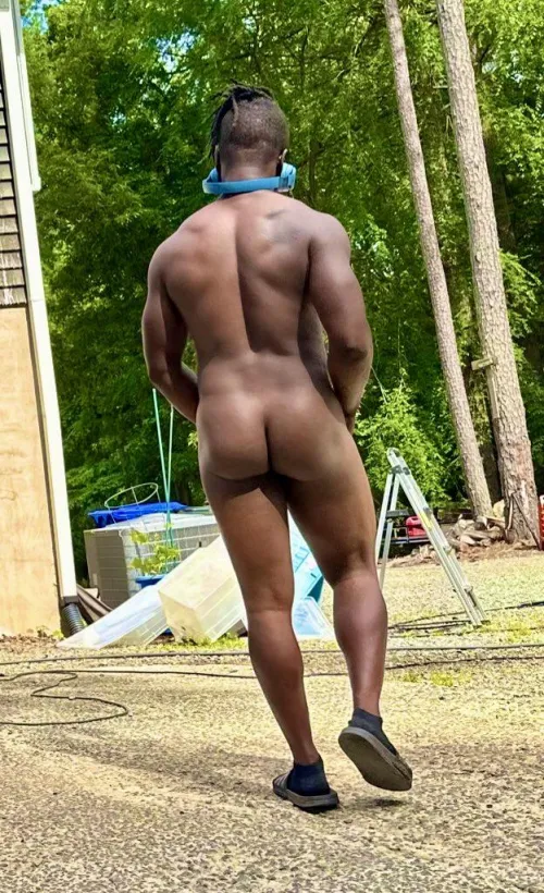 Getting some yardwork done.