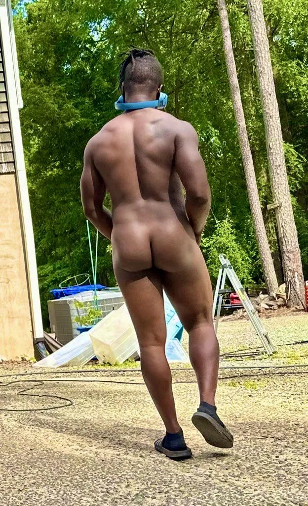 Getting some yardwork done.