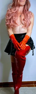 Gloves on, ready to make you obey.