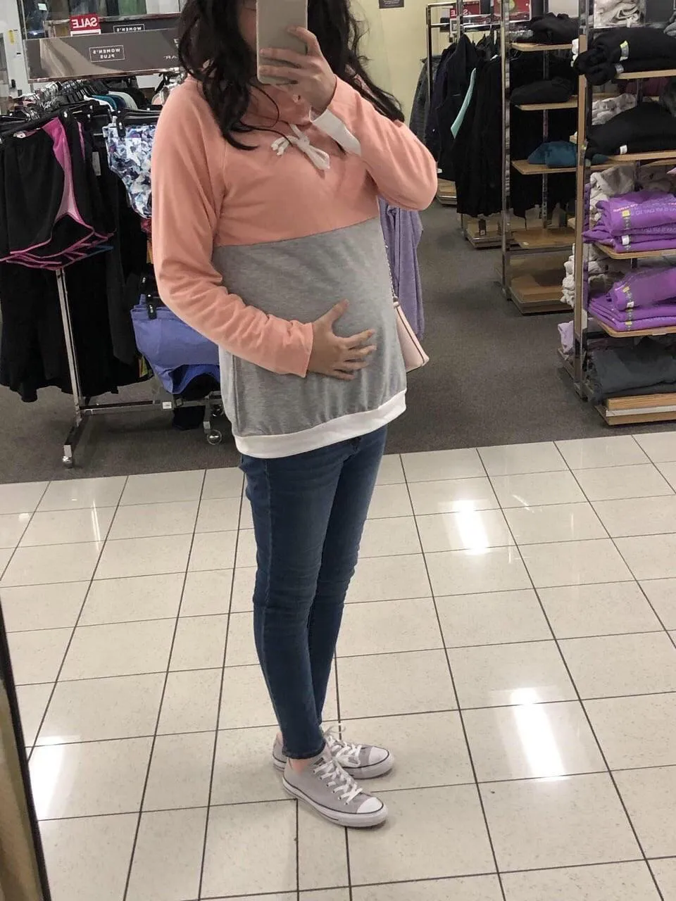 First post here! This was me shopping for maternity wears at Kohl's while carrying my 2nd baby