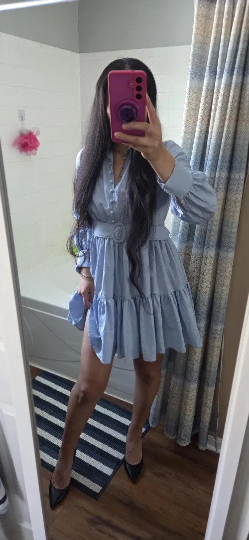 My legs make up for being completely covered up in this dress