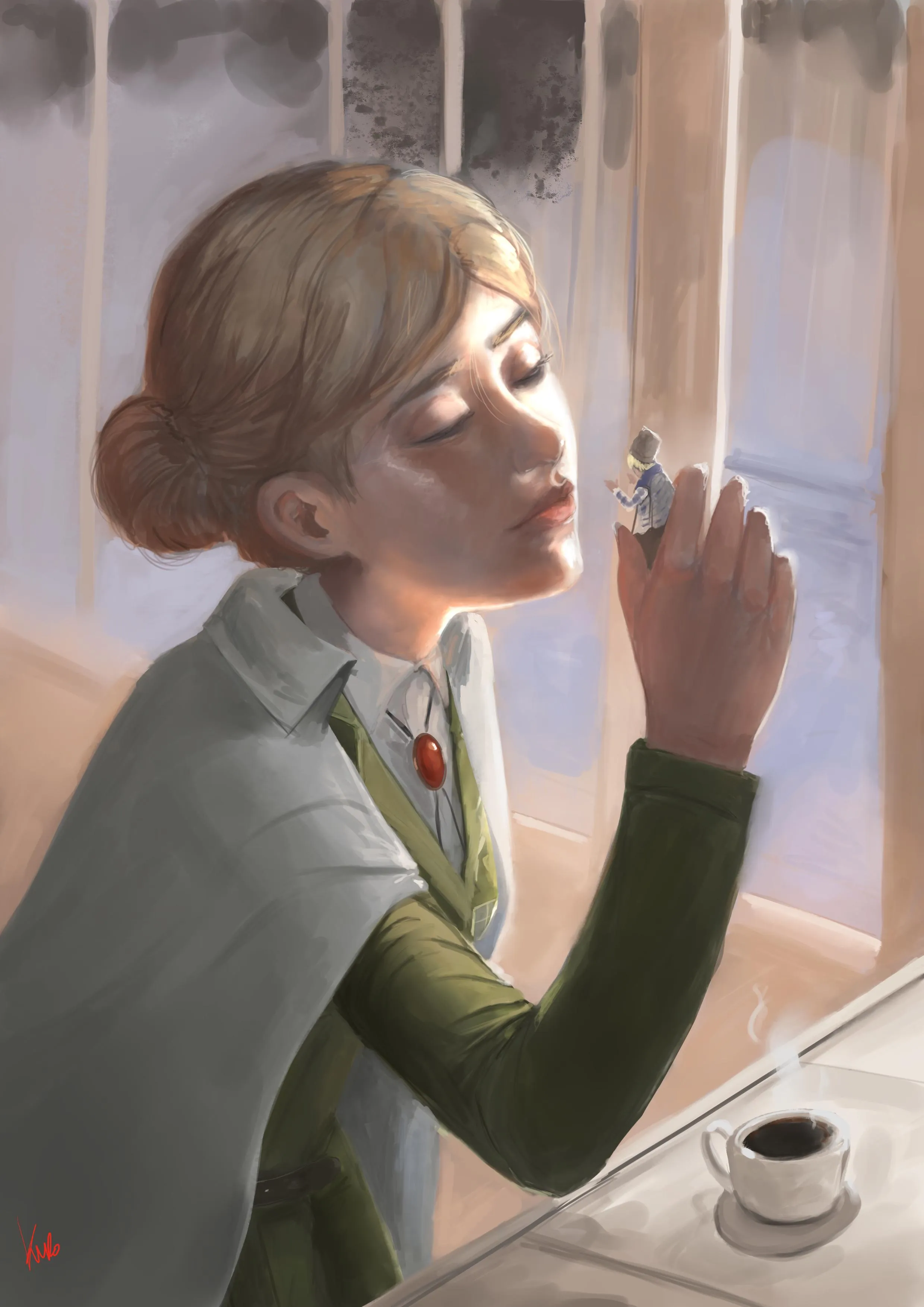 Giantess kiss from Historia Reiss (Art by Kurohitsugi)
