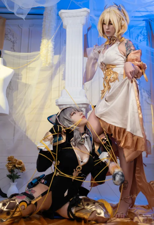 How to tame a cat ~ Aglaea x Cipher by Kerocchi & AkaRedKarma