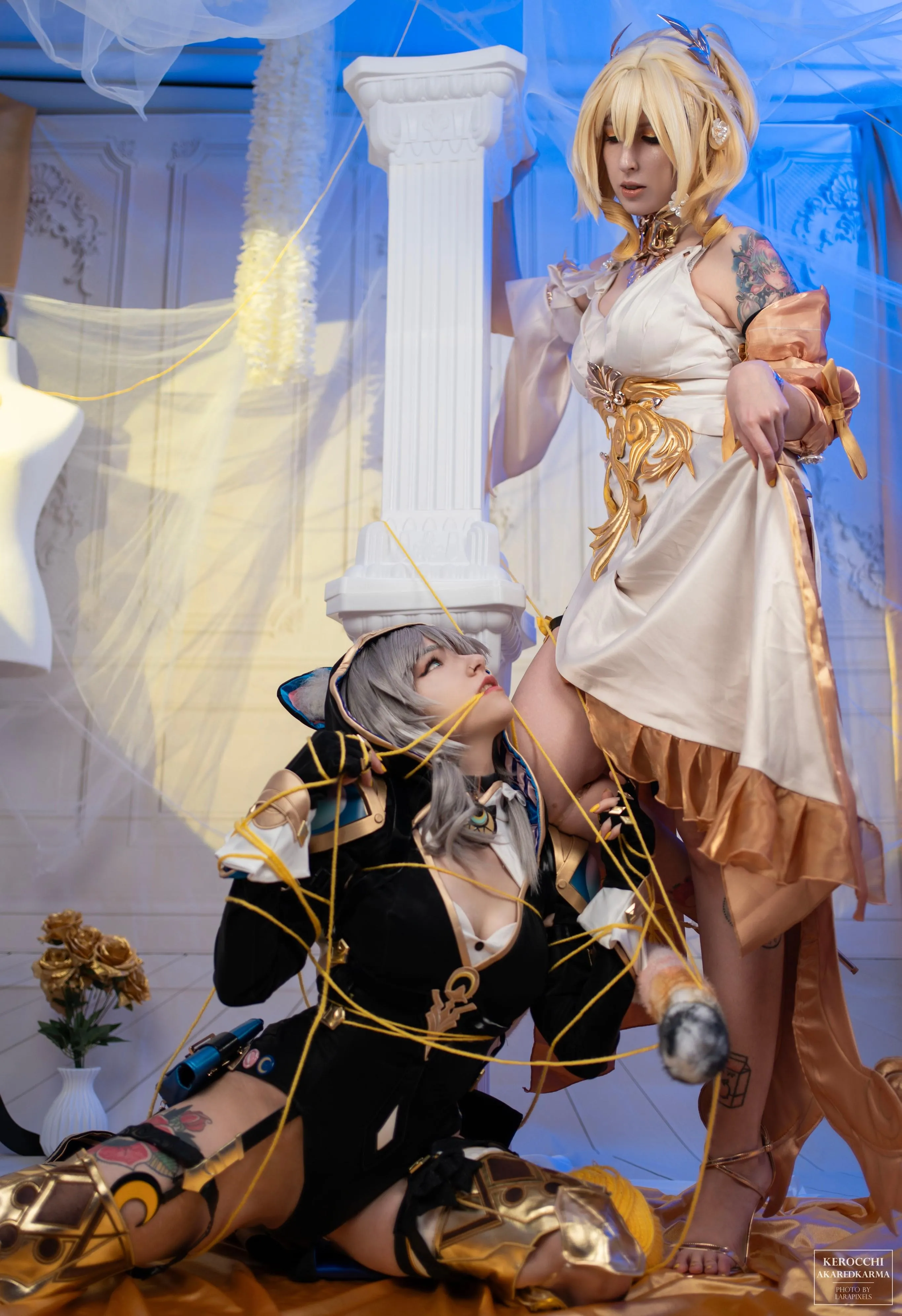 How to tame a cat ~ Aglaea x Cipher by Kerocchi & AkaRedKarma