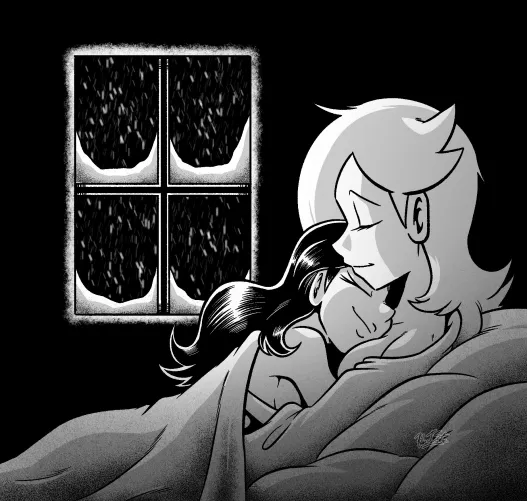 Pauline & Rosalina keeping warm with love (Brandon Santiago) [Mario]