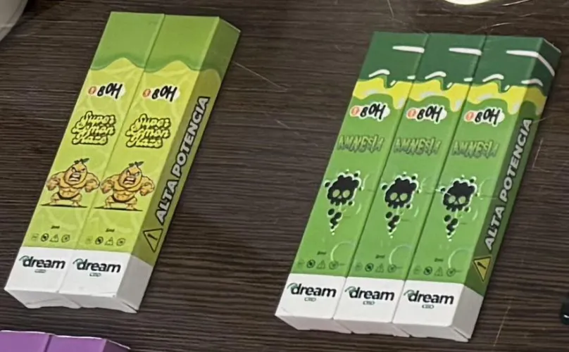 Anyone know what this is? Found in disposable vapes in a CBD shop in Spain, super strong.