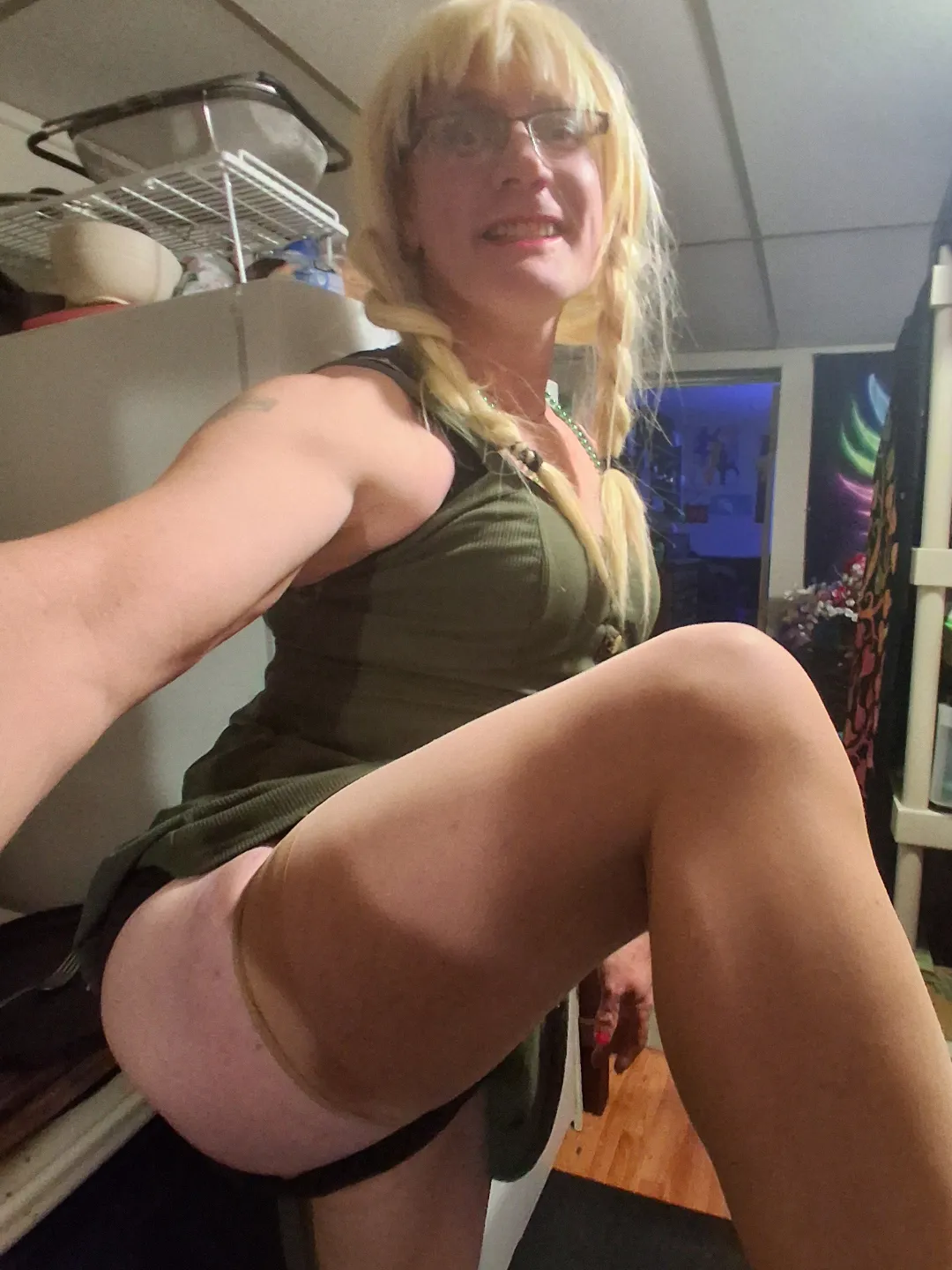 Crossdresser having fun