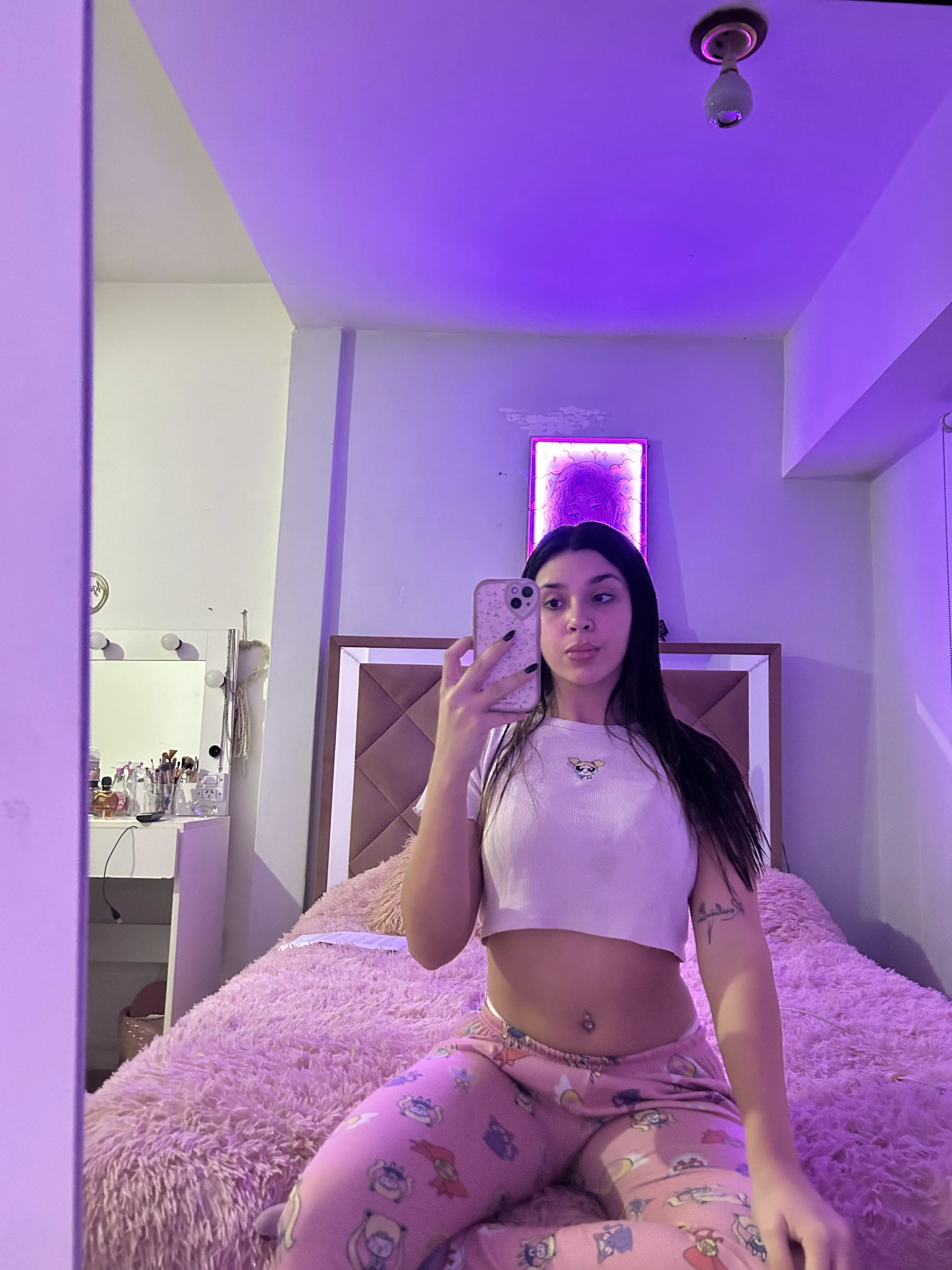 Freshly out of shower, ready to be taken out