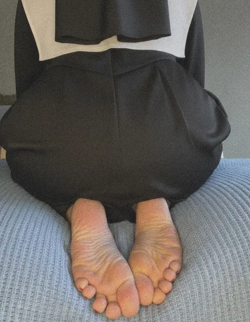 My feet are in a praying pose...do your thing