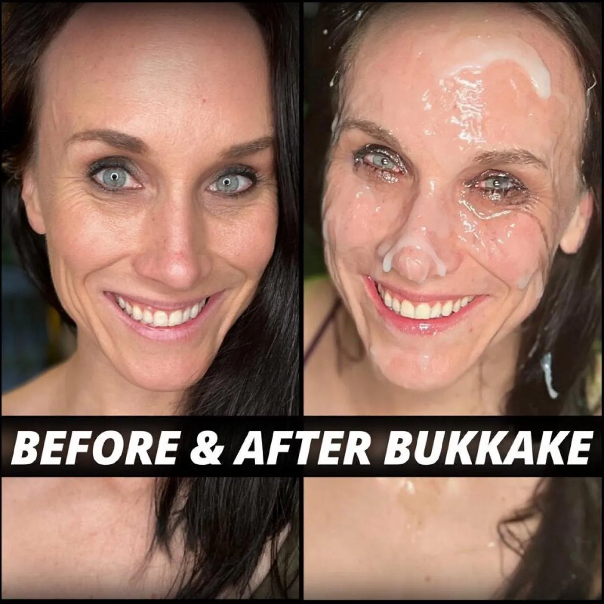 Perfect before/after cumslut