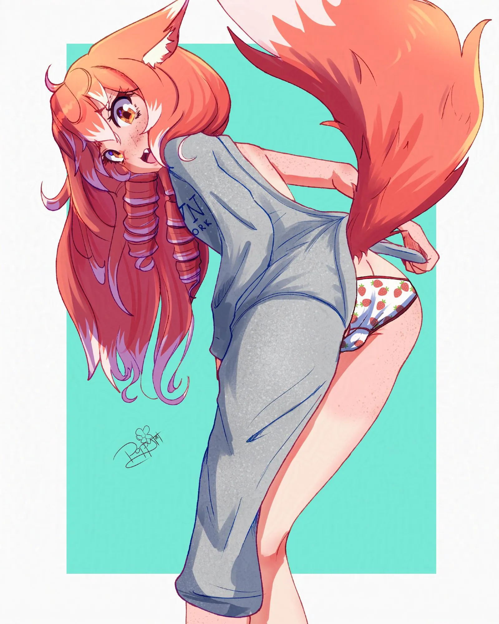 A tail makes the Brooklyn Sweater even more difficult (Poppytart)