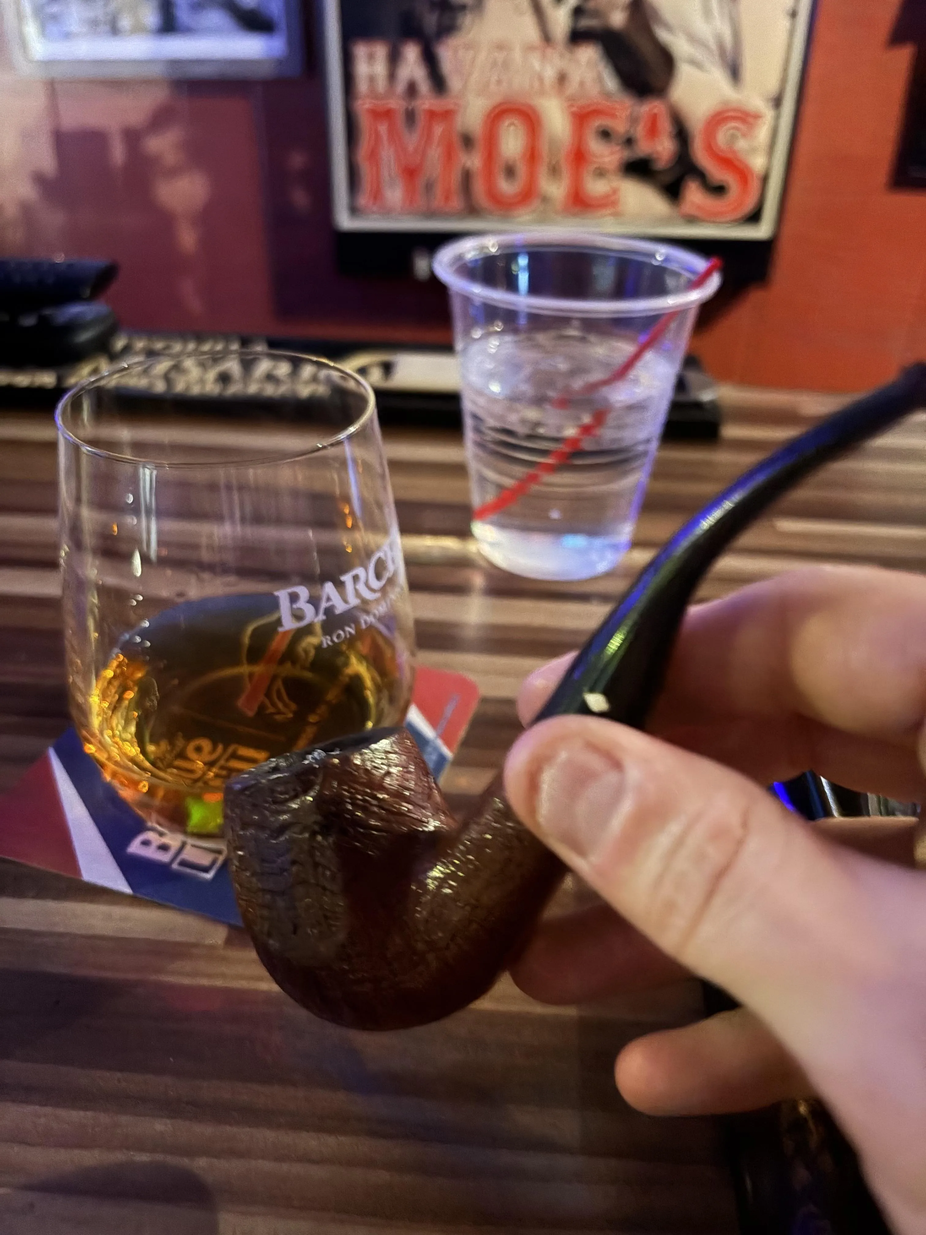 Enjoying a chocolate cavendish (no more info from the tobacconist) in my Dr. Grabow at a local’s only spot downtown.