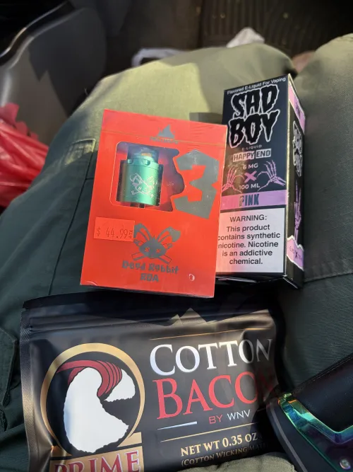 Newwww RDA and cotton I’ve never tried.