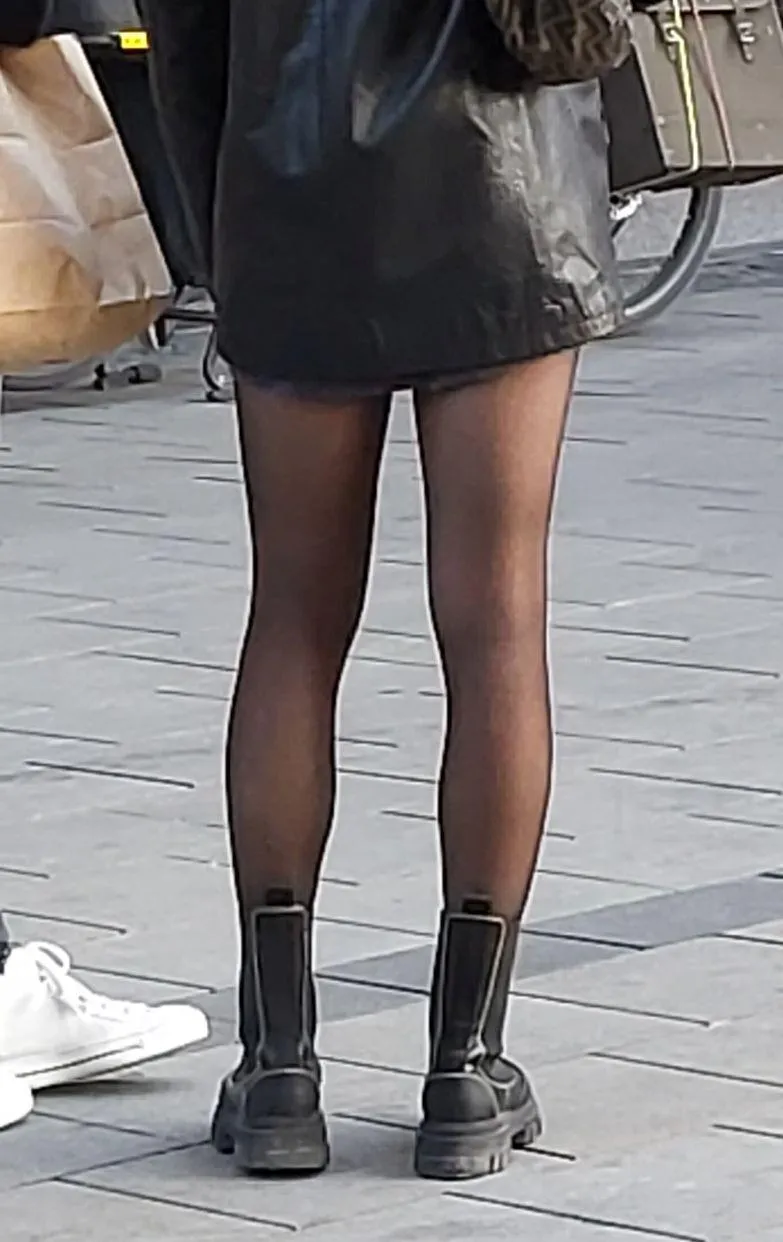 Pantyhose on street