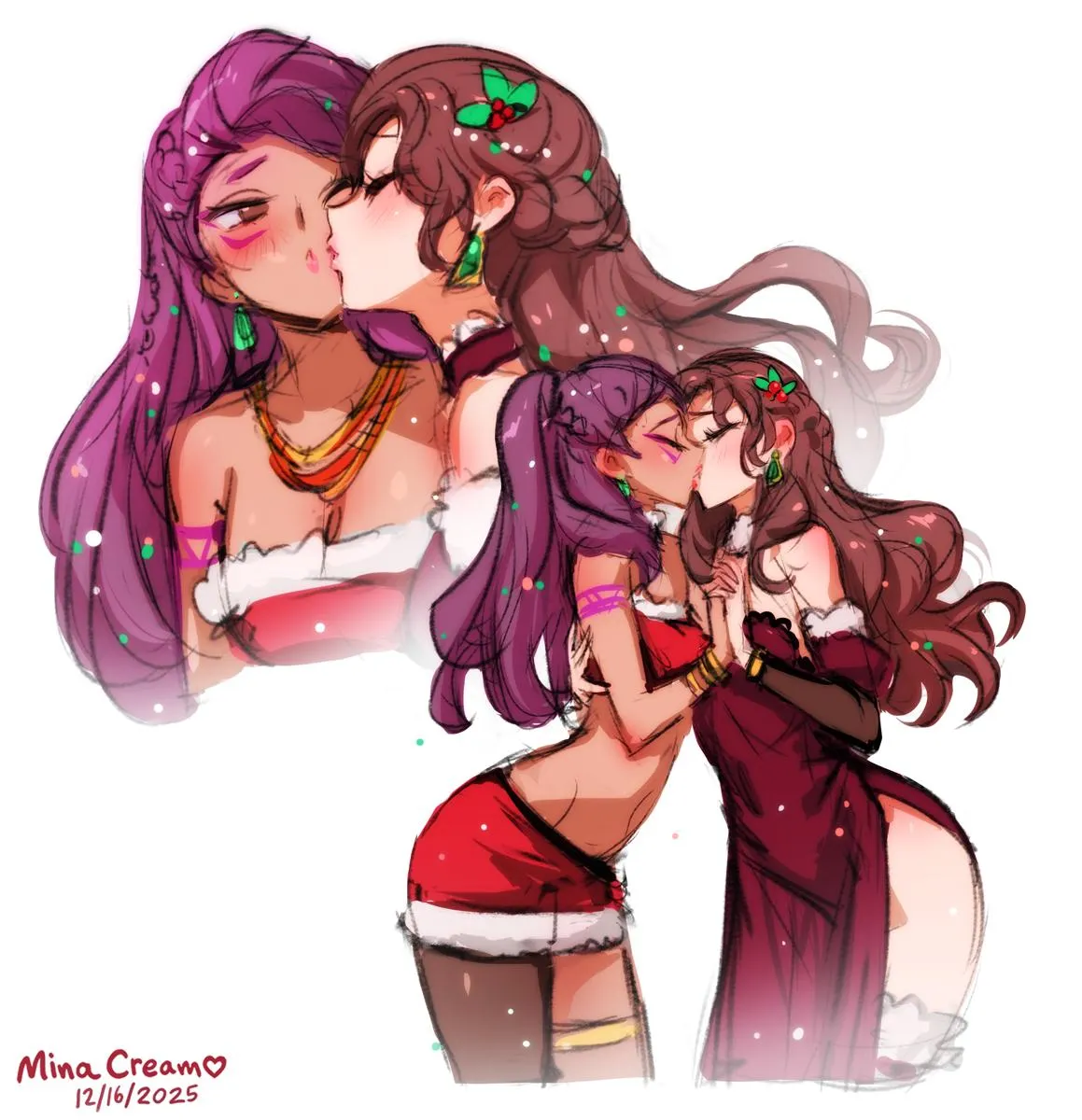 Petra x Dorothea Xmas Sketches (@minaqueenu)