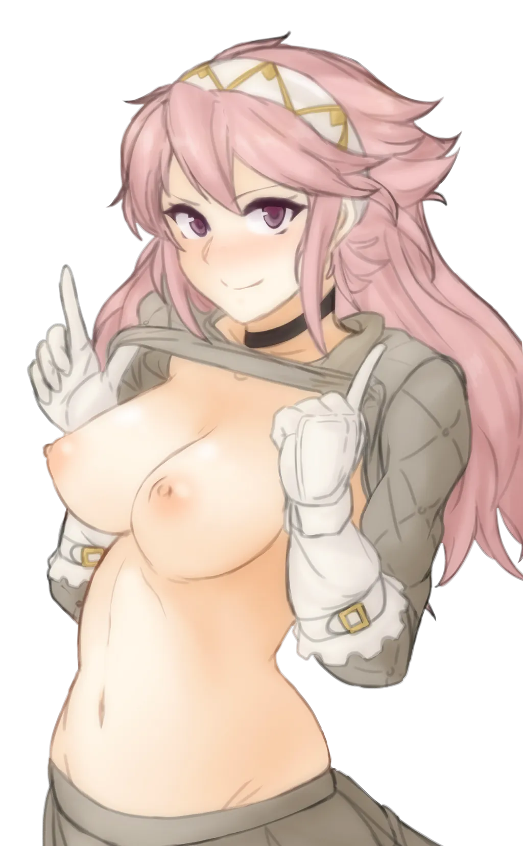 Soleil confidently reveals her boobs [Tridis]