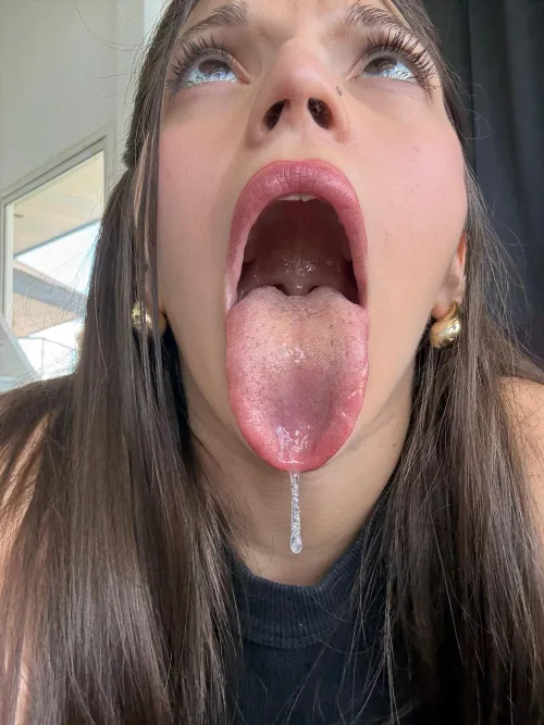 Tongue out and drooling all over for you, can't control the mess I'm making daddy