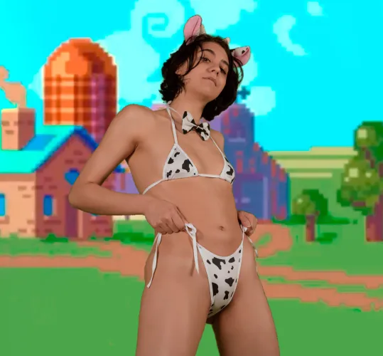 Tugging the shit out of my cow costume
