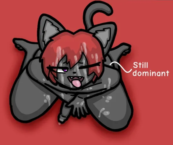 Who says a femboy can't be dominant even if he has cum on his face?