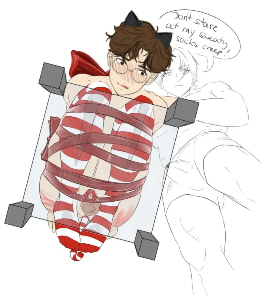 Wrapping a Christmas gift