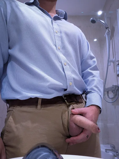 In a clients bathroom. ;)