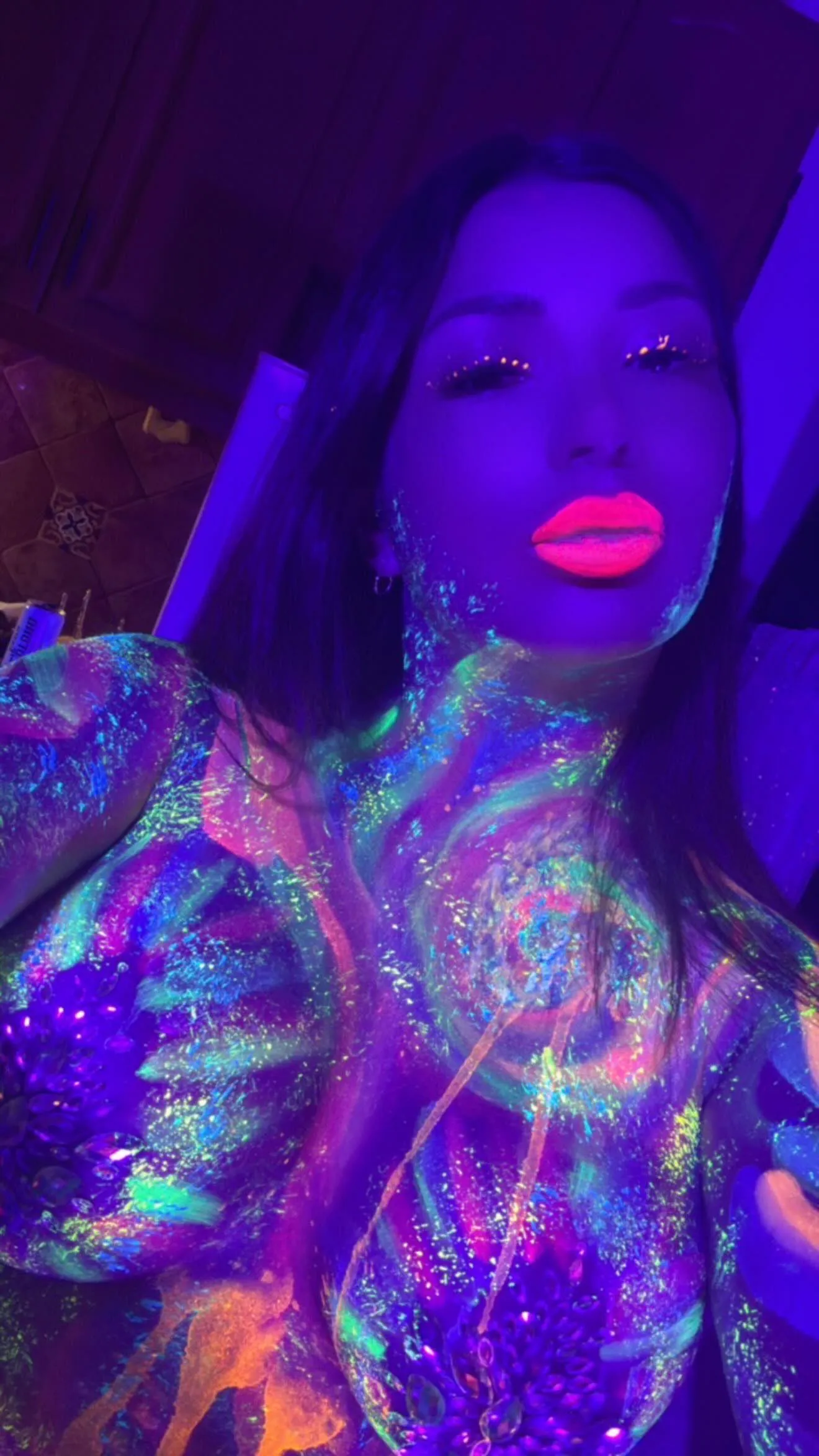 Neon dreams under blacklight💜✨