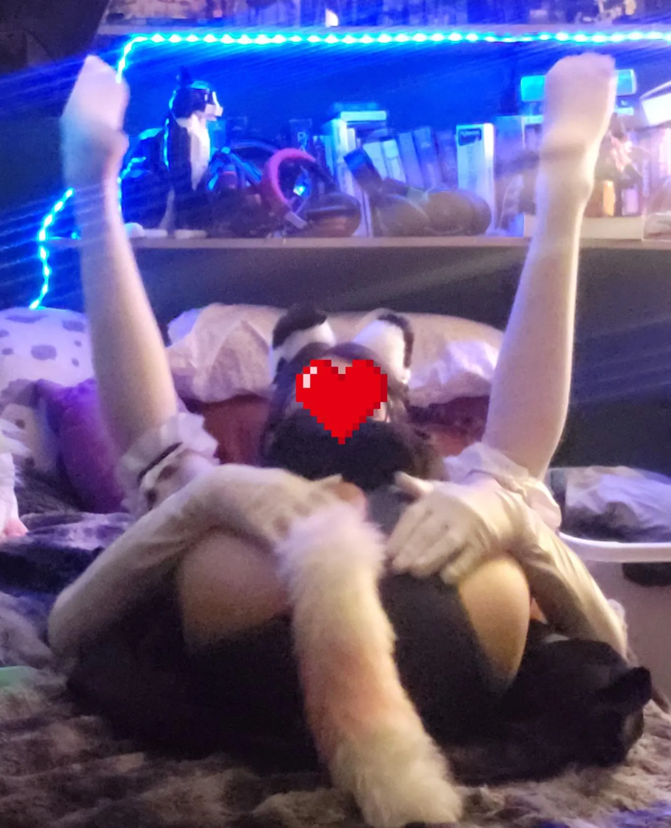 Stretching before I clean