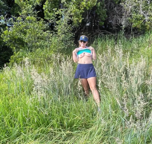 Cum on my face while we wait for the group ahead of us.