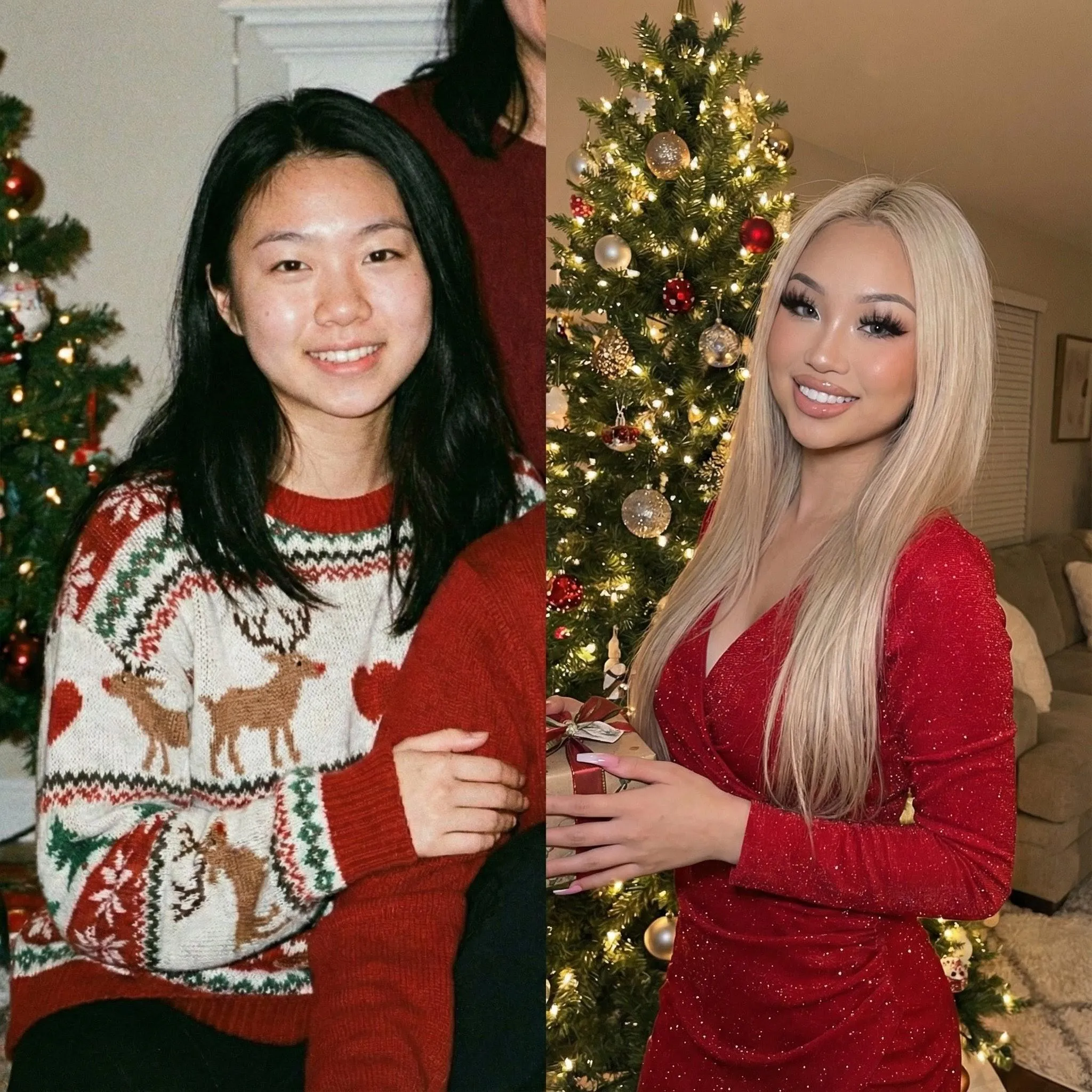 i know what my parents think, but which christmas look do you like better?