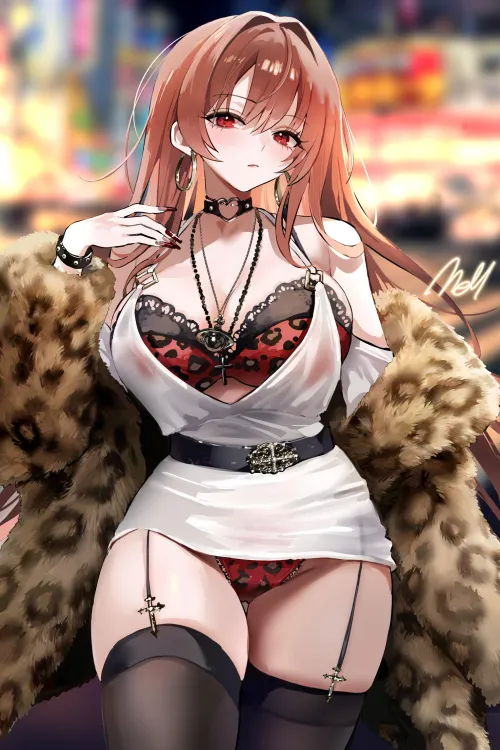 Black garter straps (MELL / MELLO / mellymelly_cm / mellymelly_luv) [Original]