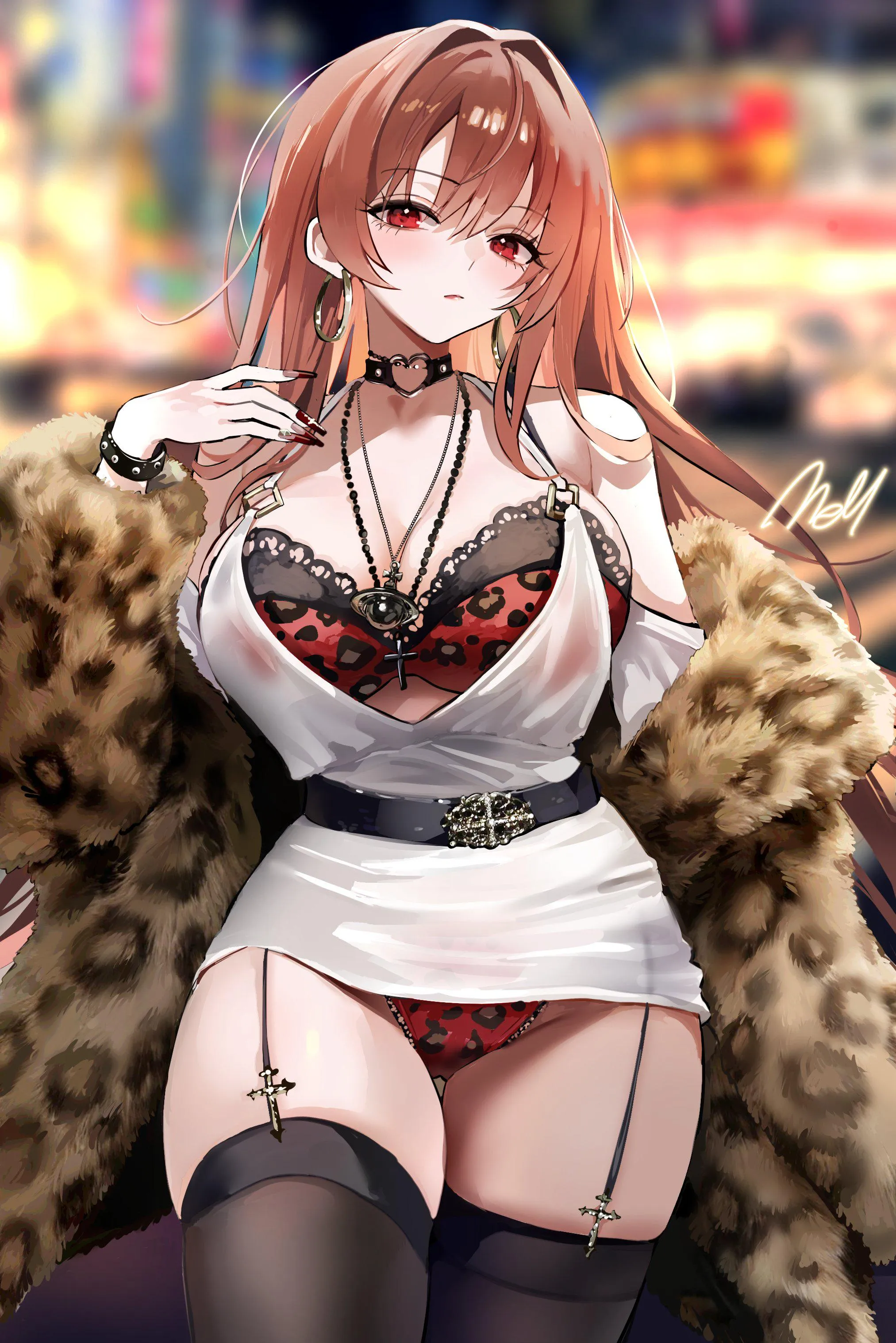 Black garter straps (MELL / MELLO / mellymelly_cm / mellymelly_luv) [Original]